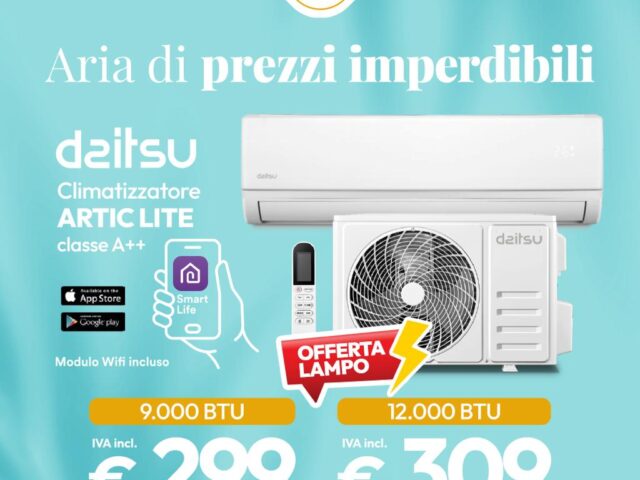 Climatizzatore Daitsu Artic Lite da Millo: aria fresca e prezzi imperdibili